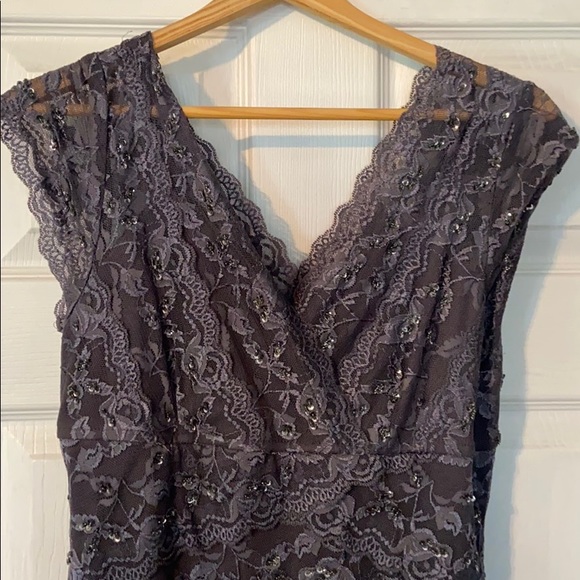 Grey Special Occasion Dress Sz 8 - Picture 2 of 7